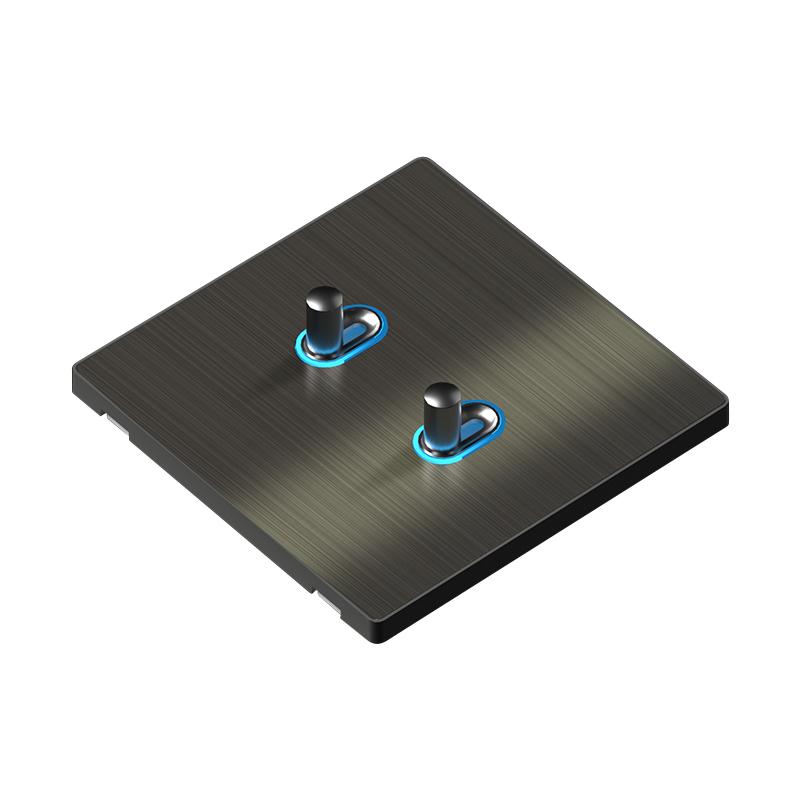 Wall Stainless Steel Switch and Socket Electric Accessories Stainless Steel Metal Panel Vintage Light Switches