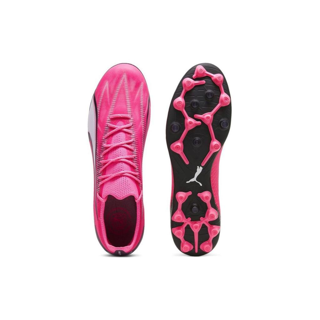 Puma Ultra Ultimate Comfortable Versatile Mg (Rubber Short Stud) Football Shoes Unisex Football Shoes Pink Black White 107749-01