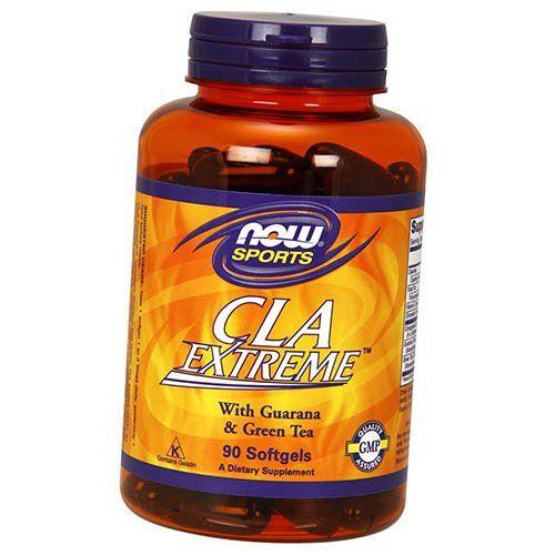 КЛА с Гуараной и Зеленым чаем, CLA Extreme, Now Foods  90гелкапс (02128021)