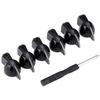 Musiclily Pro Inch-Size Guitar Chicken Knobs for Amplifiers and Effects Pedals, Black (Set of 6)
