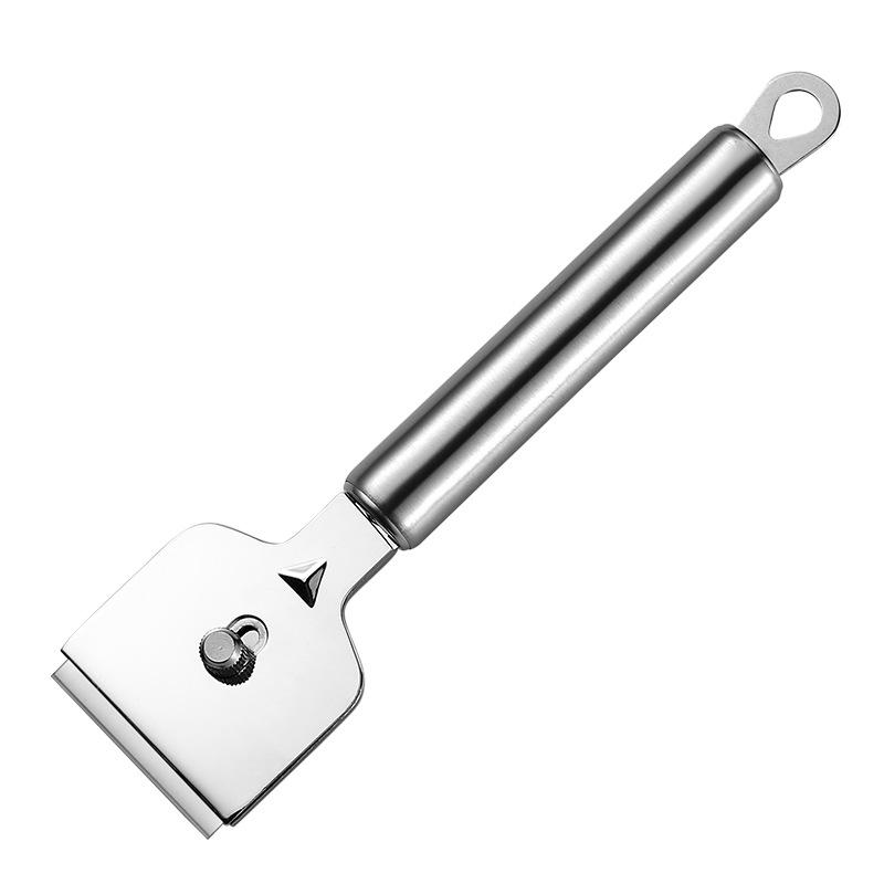 Скребок из нержавеющей стали для керамических плит, Скребок для стекла с 14 запасными лезвиями, Скребок для стекла духовки для керамических плит, Скребок для керамической плиты для варочных панелей A