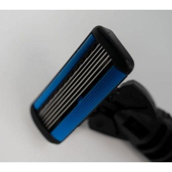 Одноразовая бритва для лица с 6 лезвиями + набор из 6 дополнительных лезвий, белый + черный, 2 комплекта, корейское лезвие для бритья