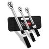 Vrokuu Torque Wrench, Preset Type, 1/2" Drive (40-220N.m), 1/4" Drive (5-25N.m), 3/8" Drive (5-60N.m), 3-Piece Set, Includes Case, High Accuracy }3%,
