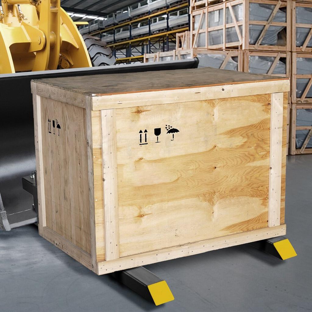 Clamp on Pallet Forks, 2000 lbs Capacity Pallet Forks, 60" Tractor Bucket Forks, Heavy Duty Front Loader Attachment for Loader Bucket, Tractor, Skid
