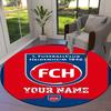 Fc Heidenheim Crest Custom Name Round Area Rug Carpet Rug For Living Room Bedroom Sofa Playroom Decor Nonslip Floor Mat