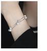 S925 Sterling Silver Double-Layered Starry Pearl Bracelet for Women - High-End, Elegant Design