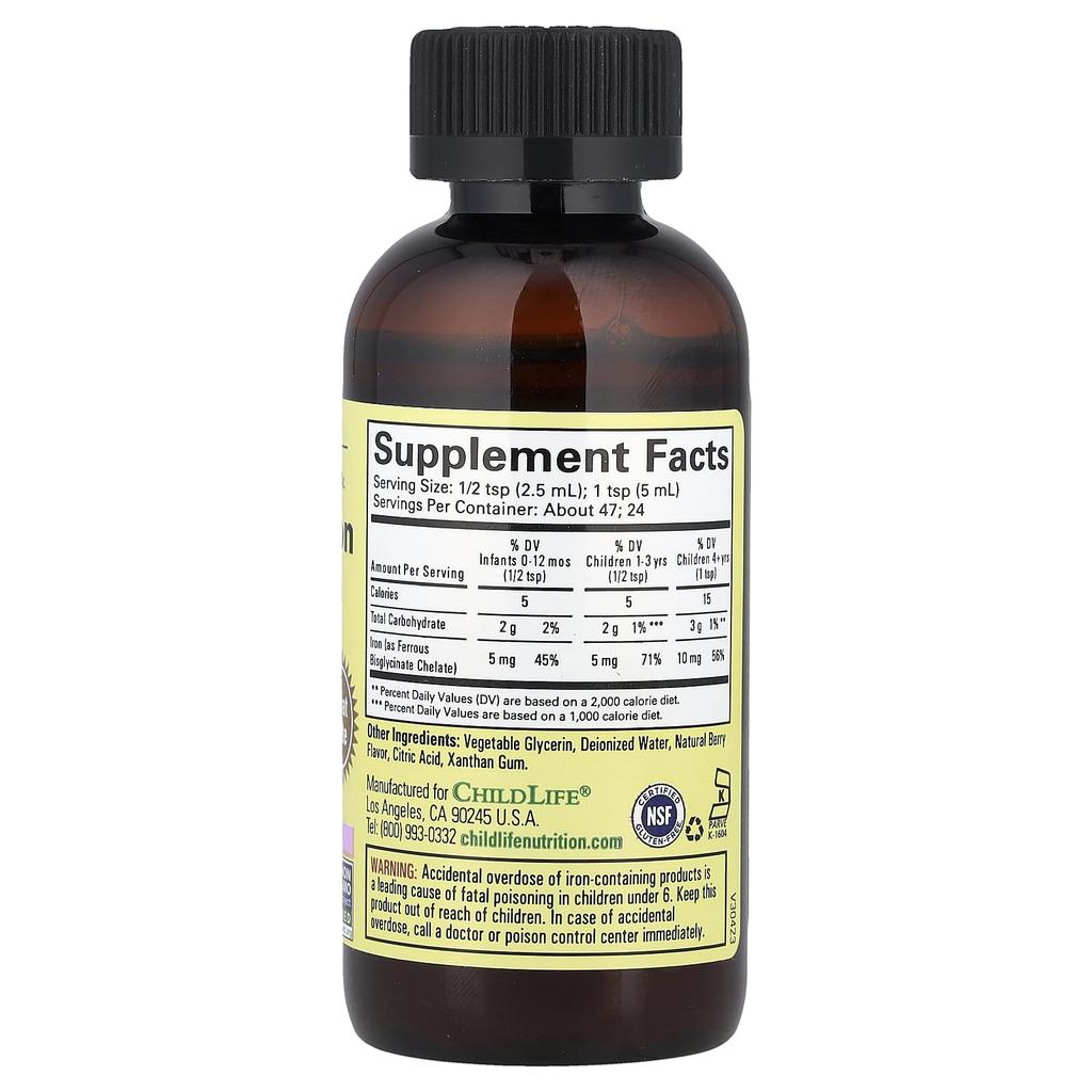 Liquid Iron, Natural Berry Flavor, 118 mL (4 Fl Oz)