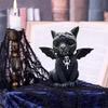 1PC Black Cat Statue Witch Gothic Decor Hand Painted Sculpture Halloween Desk Ornament Mysterious Cute Figurine Home Decor