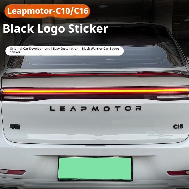 Черный Воин Наклейка с Буквой на Эмблему Автомобиля Leapmotor C10/C16 для Внешней Модификации