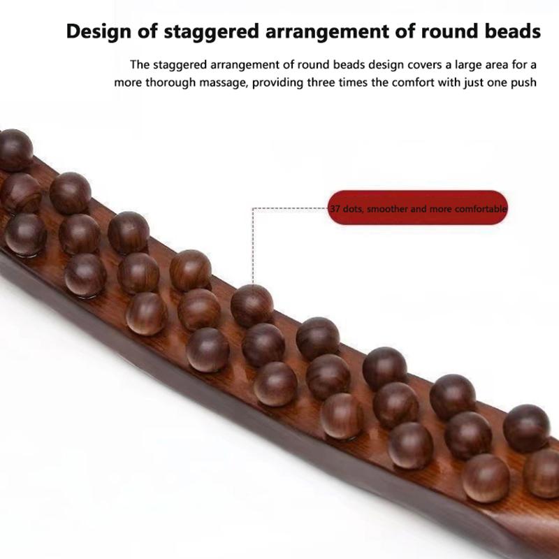 37 Beads Rolling Whole Body Universal Back Needle Massage Scraping Stick Point Treatment Guasha Relax Therapy Tool