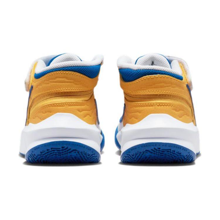 Nike Баскетбольные кроссовки для детей постарше Team Hustle D10 FlyEase White Game Royal DZ2760-141