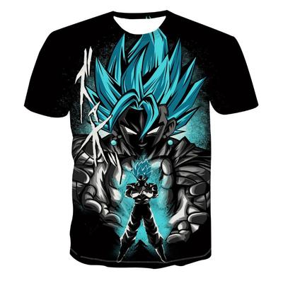 Новая мужская и женская футболка с короткими рукавами Dragon Ball с 3D-цифровой печатью