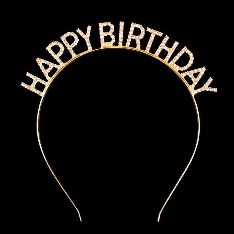 1pc Popular Shiny Hoop Headband Hair Bands English Letters Props Accessories Party Jewelry Metal