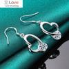 925 Sterling Silver Heart AAA Zircon Drop Earring For Woman Best Gift Wedding Engagement Jewelry