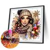 5D DIY Full Round Drill Diamond Painting Xmas Girl Kit Home Decor Art 40x40cm QD