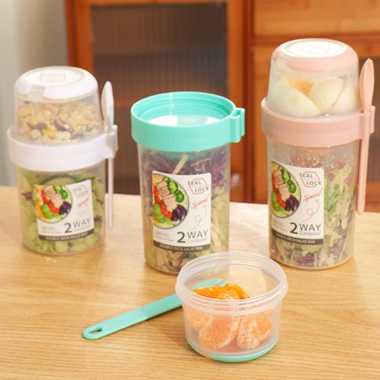 Convenient Sealing Multifunctional Transparent Breakfast Fresh-Salad Container Yogurt Cup for School Salad Cup