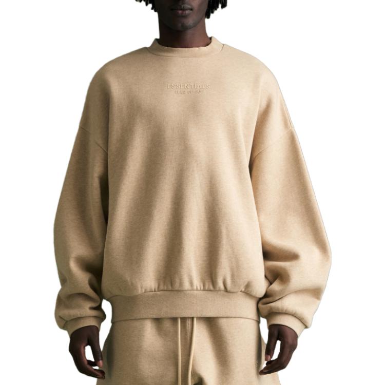 Fear of God Мужские топы Essentials Crewneck Gold Heather светло-коричневого цвета 192BT232043F