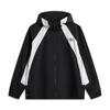 Li-Ning Badfive Spliced Letter Zipper Hoodie Casual Sports Jacket Men Jackets Black Off-White AFDV329-4