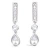 [L7431] - Silver Earrings 'Sissi' Silver White (rhodium-plated) - 25x5 Mm