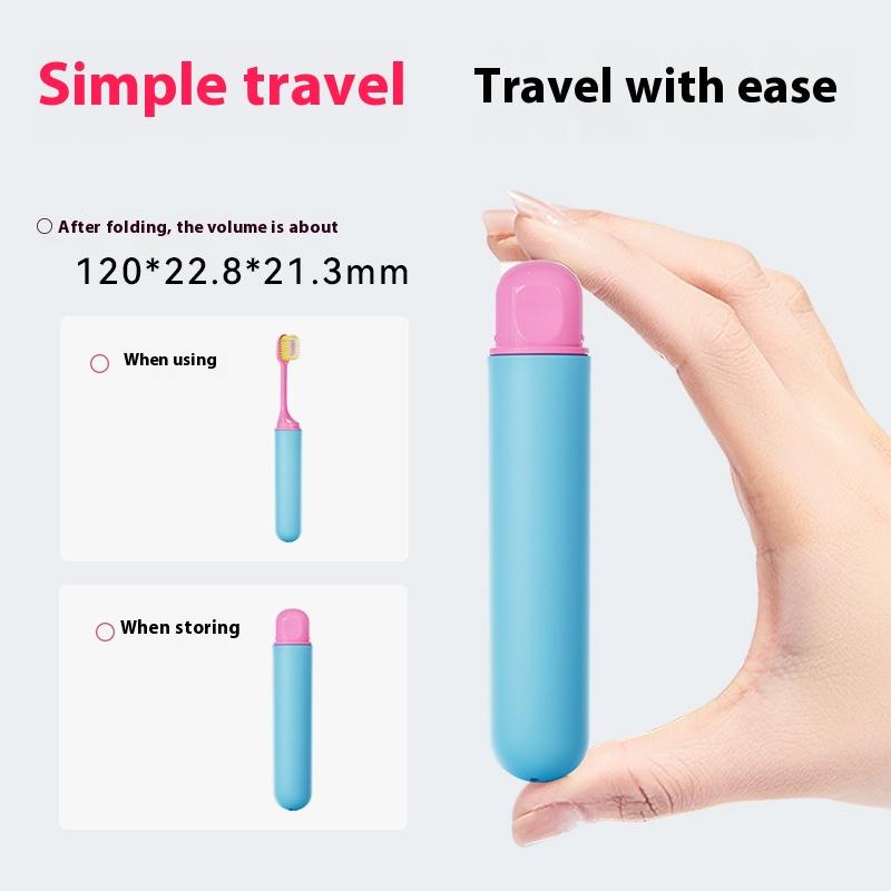 1/2 Pcs Toothbrush Soft Bristled Toothbrush Lipstick Detachable Handle For Men And Women Travel Size Dental Care Tool