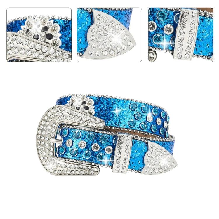 Ремень с блестками и стразами для взрослых и подростков Уличный стиль Пояс для брюк Blingbling Поясной ремень Рокерское украшение на талию