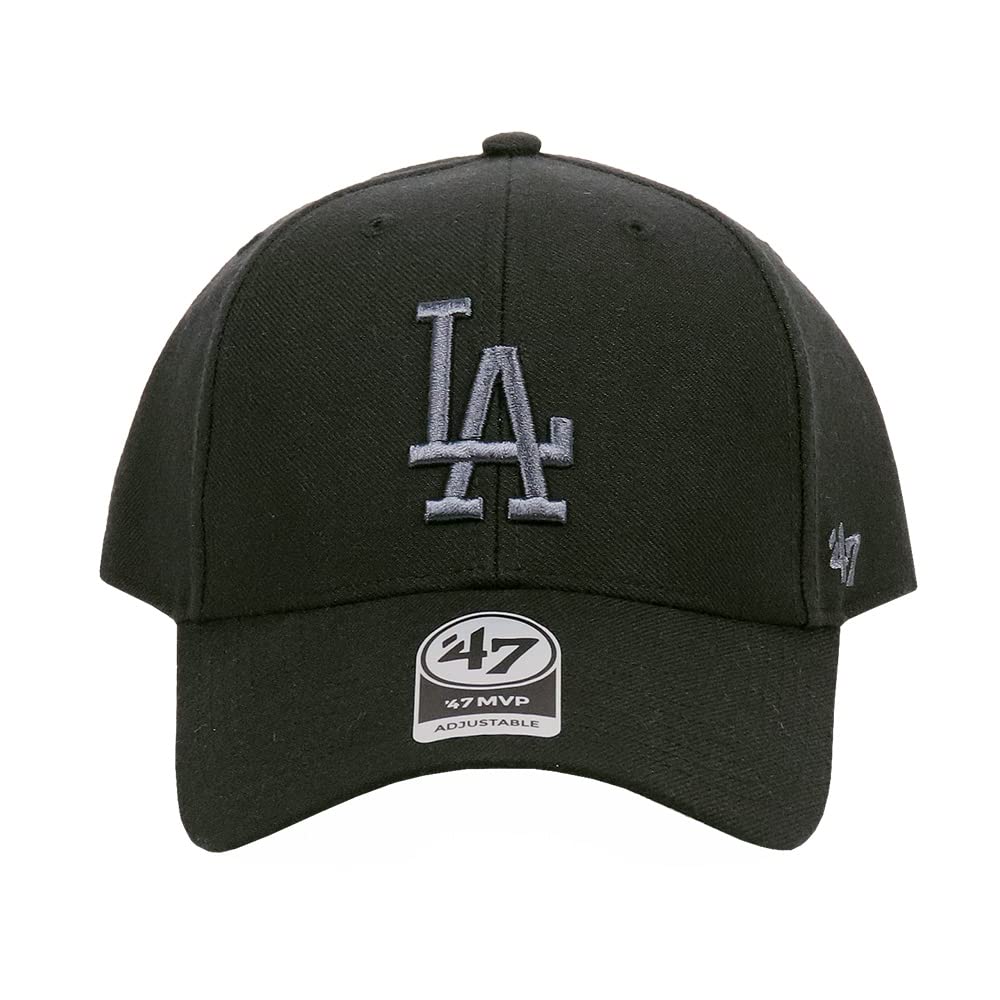 47 Brand 47 MVP Adjustable MLB Logo Street Free Dodgers Cap, Men's Low-Profile Cap, 6-Panel, Black, Style, Size, [Used]