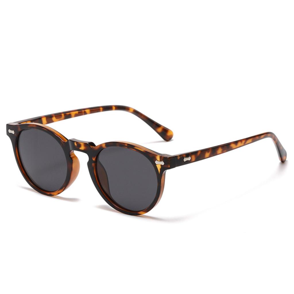 Retro-inspired Round Sunglasses With Stud Detailing Japanese And Korean-inspired Fashion Sunglasses European And American- Polarised Sunglasses