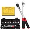 Zmart Bicycle Torque Wrench Set 15 Pieces 14 Inch Bidirectional Bicycle Hex Wrench Tool Socket Spanner Professional Bike Repair Kit 2-24Nm