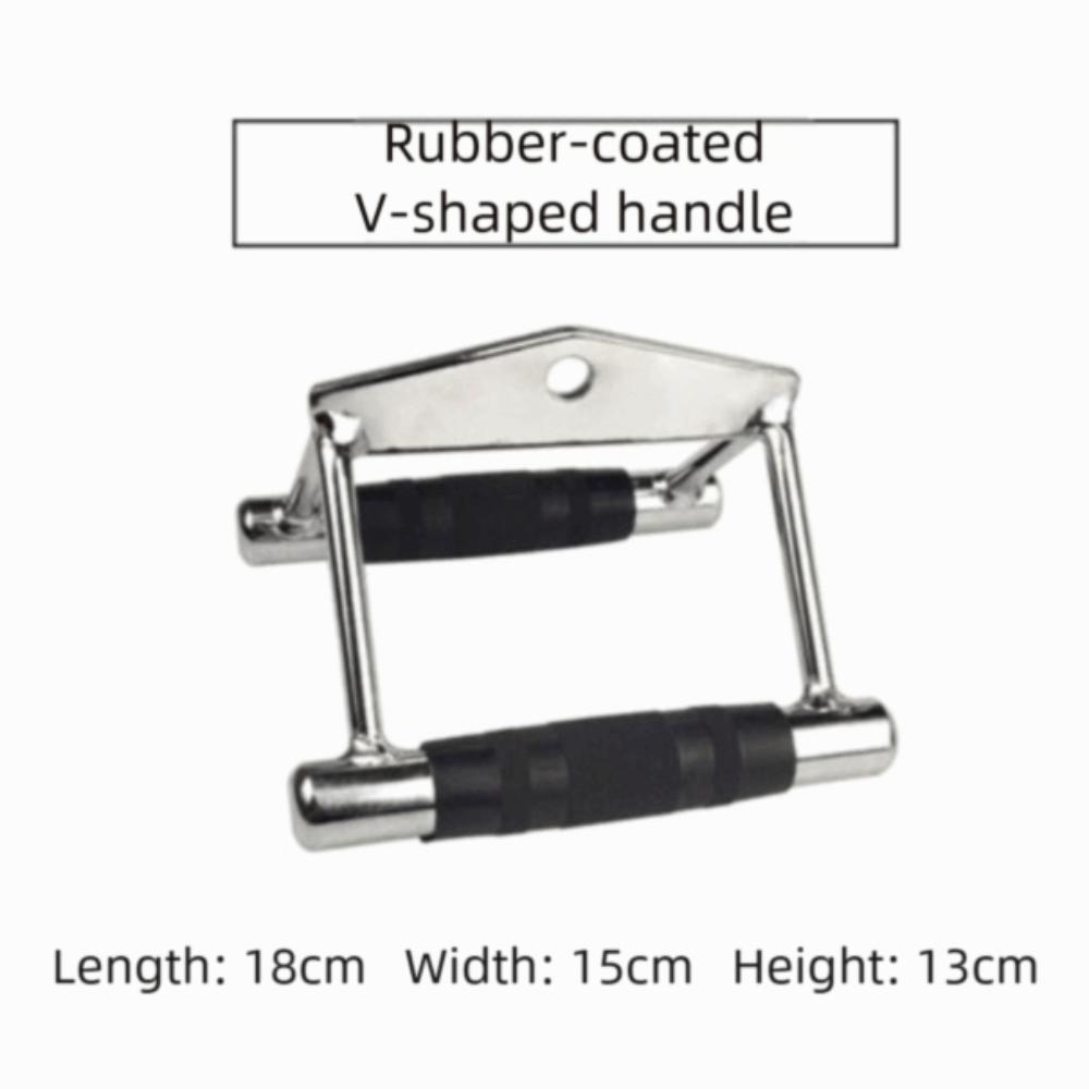 Heavy Duty Pull Down Cable Machine Attachment Rubber Handgrips Double D Handle  Home Gym