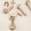 Wooden Screw Nut Assembling Educational Toy Early Education Wood Montessori Hands-On Shape MatchingTeaching Aids For Children