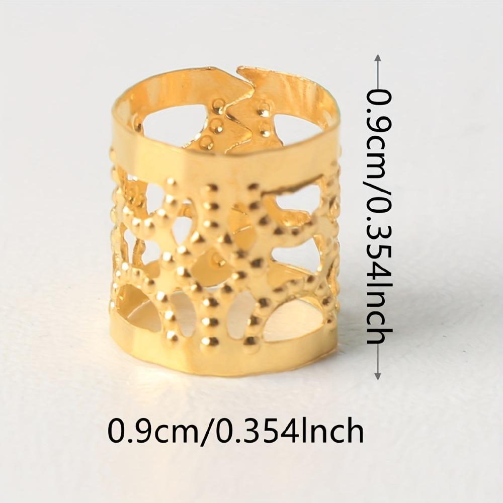 60pcs Dread Locks Hollow Out Hair Ring Metal Cuff Clips Hair Braid Tubes Dreadlocks Beads Men