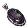 Natural Russian Charoite Gemstone 925 Sterling Silver Gift Pendant 2.40" F6K99