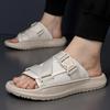 Fashion New Men's Breathable Mesh Slippers Lightweight Soft Sole Walking Shoes Non-Slip Outdoor Slides Flats Comfortable Beach Sandals