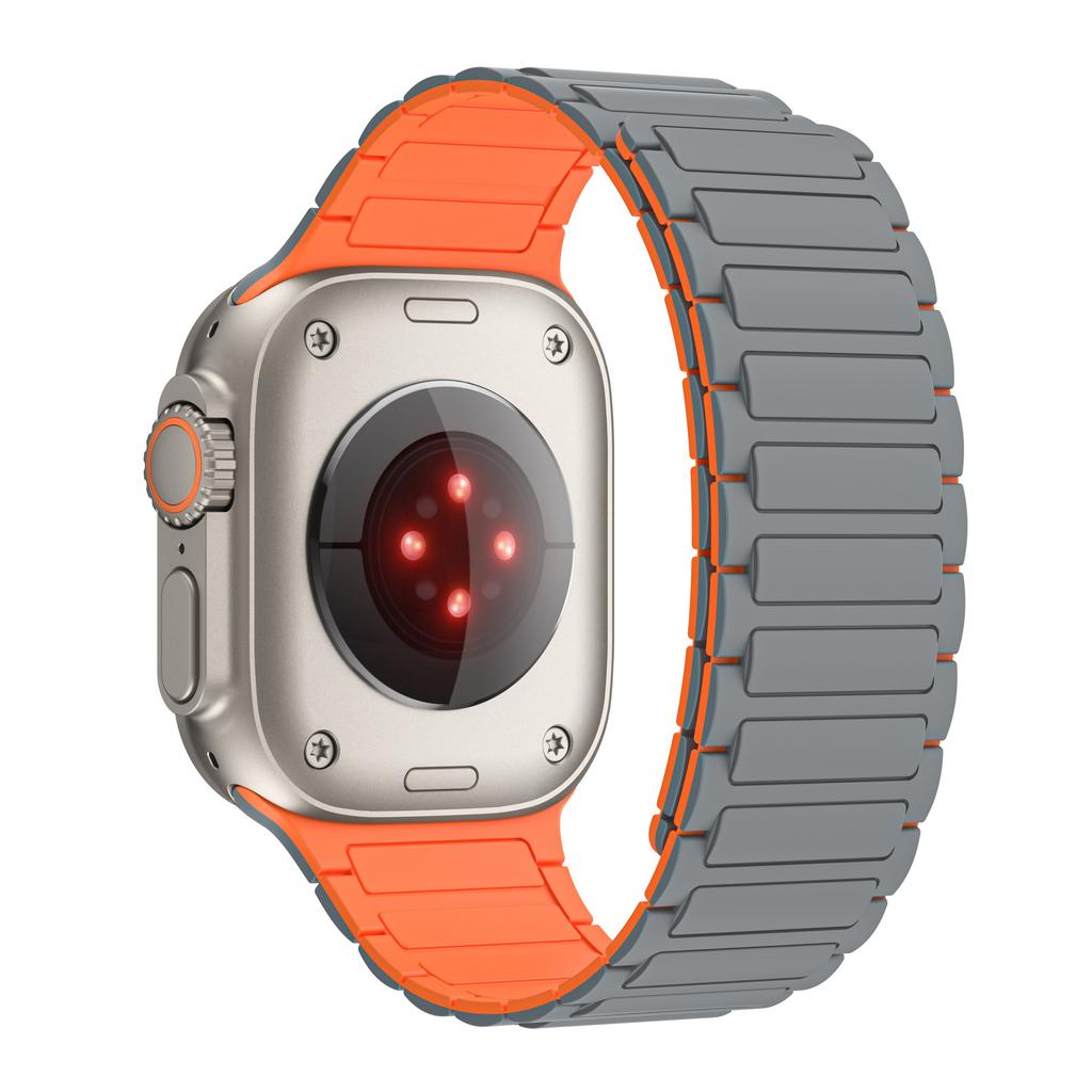 Magnetic Silicone Strap for Apple Watch Bands ultra 2 3 49mm 44mm 40mm 45mm 41mm 46mm correa Bracelet iWatch Series 11 10 9 8 Se