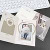 5PCS  Pastoral Style Folding Card Background Board Writable Kpop Star 3 Inch Photo Card Packing DIY Decor Fixed Card