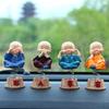 Small Monk Figurines Kawaii Buddha Mini Statue Religion Gifts Children's Home Resin Bonsai Desk Miniatures Decor Decoration E8T3