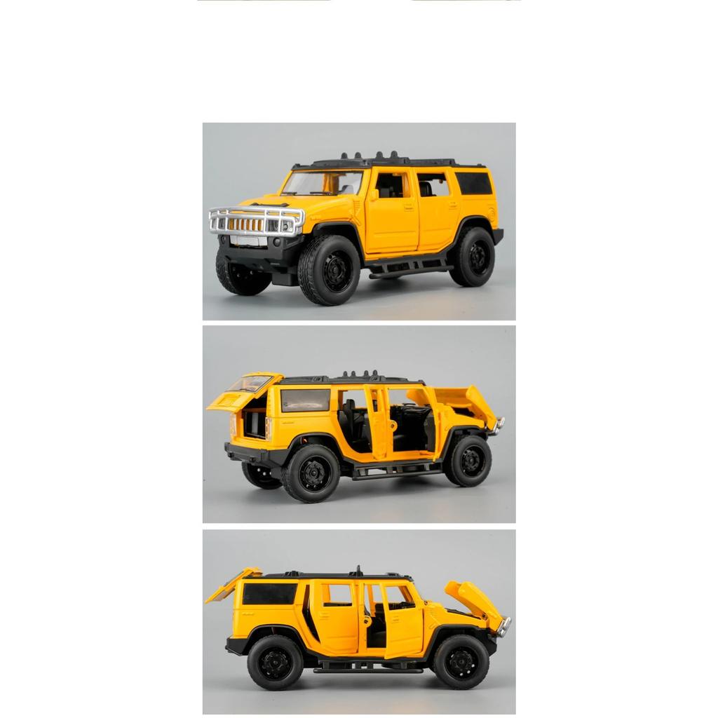 1/32 HUMMER H2 Внедорожник Металлическая модель автомобиля Литая металлическая модель Внедорожника Модель автомобиля Звук и свет Симуляция Коллекция Игрушка для детей Подарок