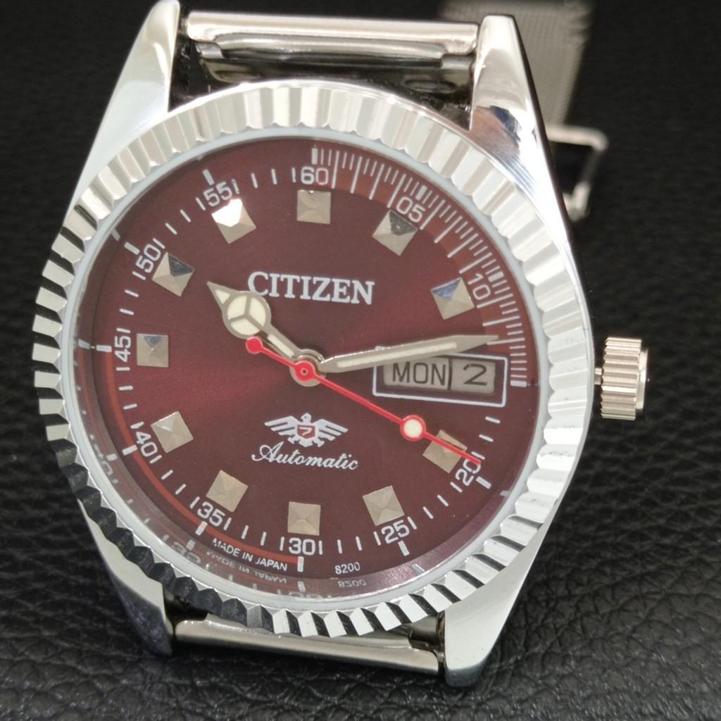ВИНТАЖНЫЕ АВТОМАТИЧЕСКИЕ ЧАСЫ CITIZEN 8200 ОТРЕСТАВРИРОВАННЫЕ ЯПОНСКИЕ МУЖСКИЕ С КОРИЧНЕВЫМ ЦИФЕРБЛАТОМ a446748-1