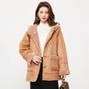 KAISER Women's Pure Lamb Wool Hooded Winter Coat