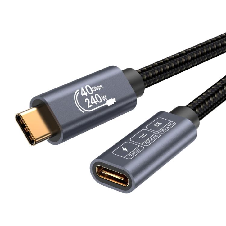Удлинительный кабель USB4 240 Вт 8K USB C 40 Гбит/с Кабель для передачи данных 8K@60 Гц Видеокабель для смартфона ноутбука