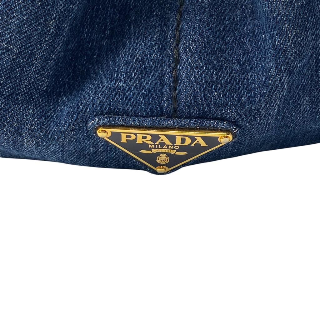 Used PRADAShoulder Bag Blue denim Women