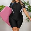 Large Size One-piece Zipper Sports Swimsuit Women's Long-sleeved Surfing Swimsuit Surfing Suit Flat-angle Suit Snorkeling Suit
