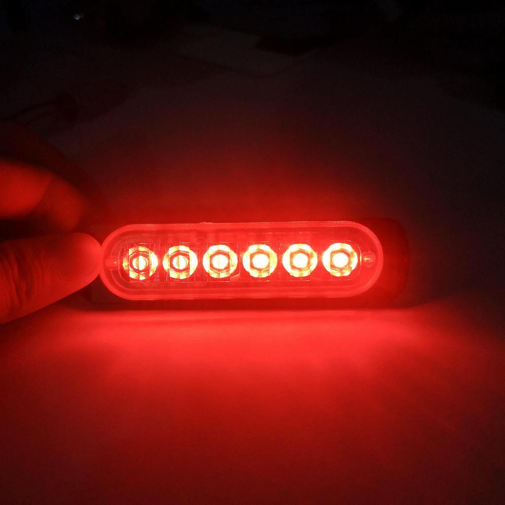 Ultra-Thin LED Car Warning Light: 6 Bright 12-24V Daytime Running Lights with High-Brightness Turn Signals