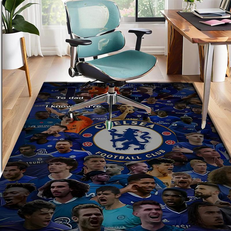 football club.C Pattern Rug, Indoor/Outdoor Mat, for Picnic, Gameroom, Bedroom, Office, Living Room, Home Decor Carpet, Birthday Gift