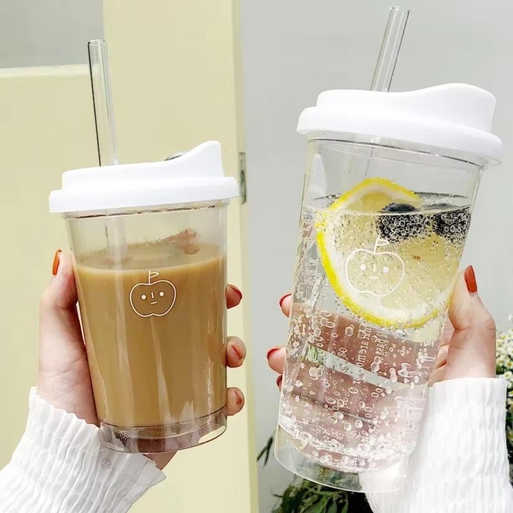 Transparent Water Cups 355ml/473ml Drinking Bottle Portable Water Bottle For Juice Milk Tea Coffee