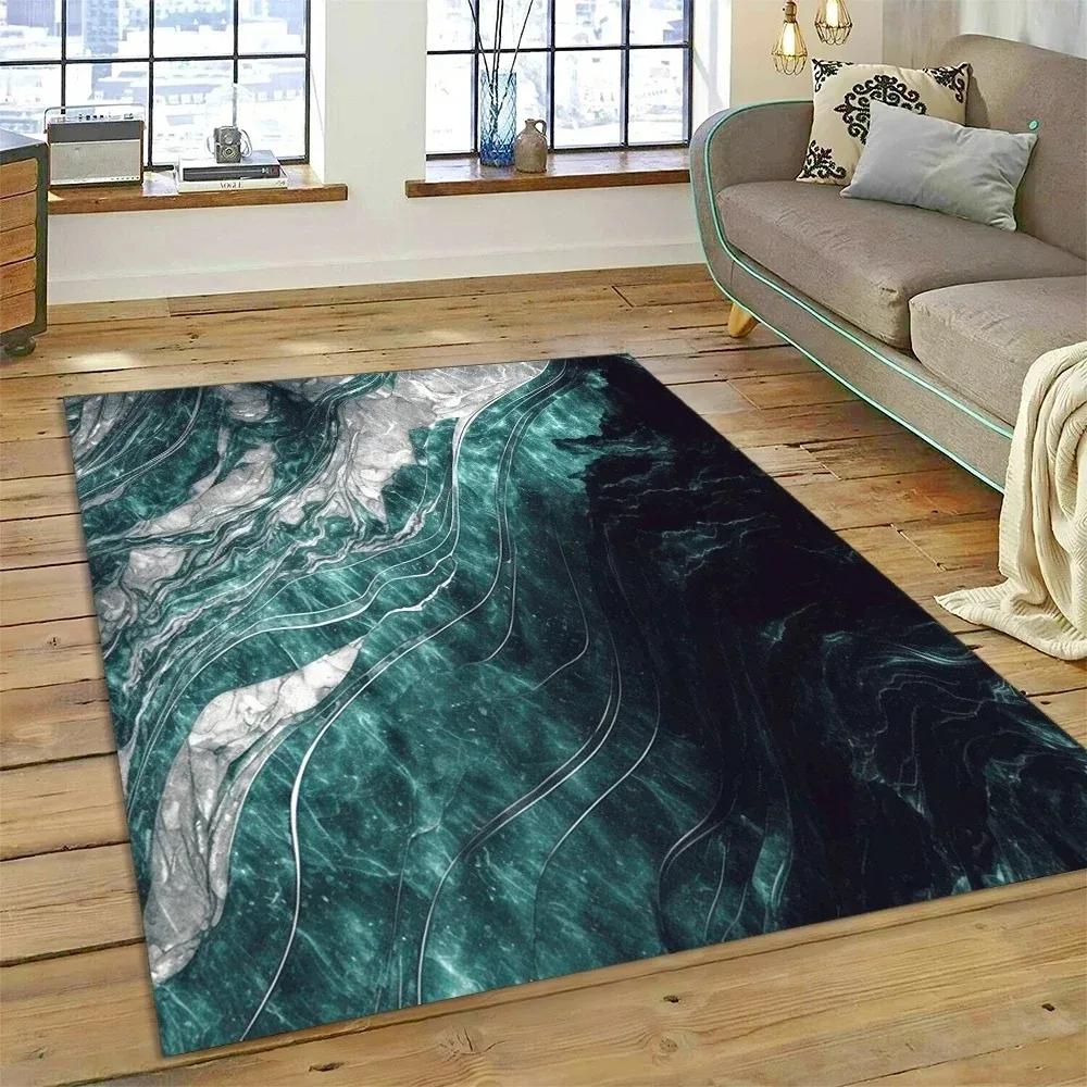 Luxurious Abstract Marble Carpet for Living Room Sofa Home Decoration Large Rugs Non-slip Bedroom Bedside Coffee Table Floor Mat