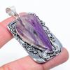 Russian Charoite Gemstone 925 Sterling Silver Jewelry Pendant 2.52" M5v78