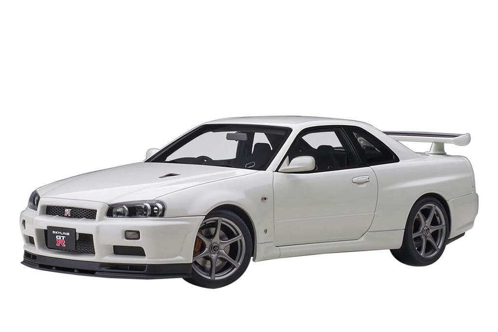 AUTOart Nissan Skyline V Spec II White Pearl Finished Product 77406 1/18 GT-R (R34)