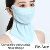 Quick Drying Ice Silk Mask Hanging Ear Anti-UV Mask Scarf Simple Sun Protection Mask  Women