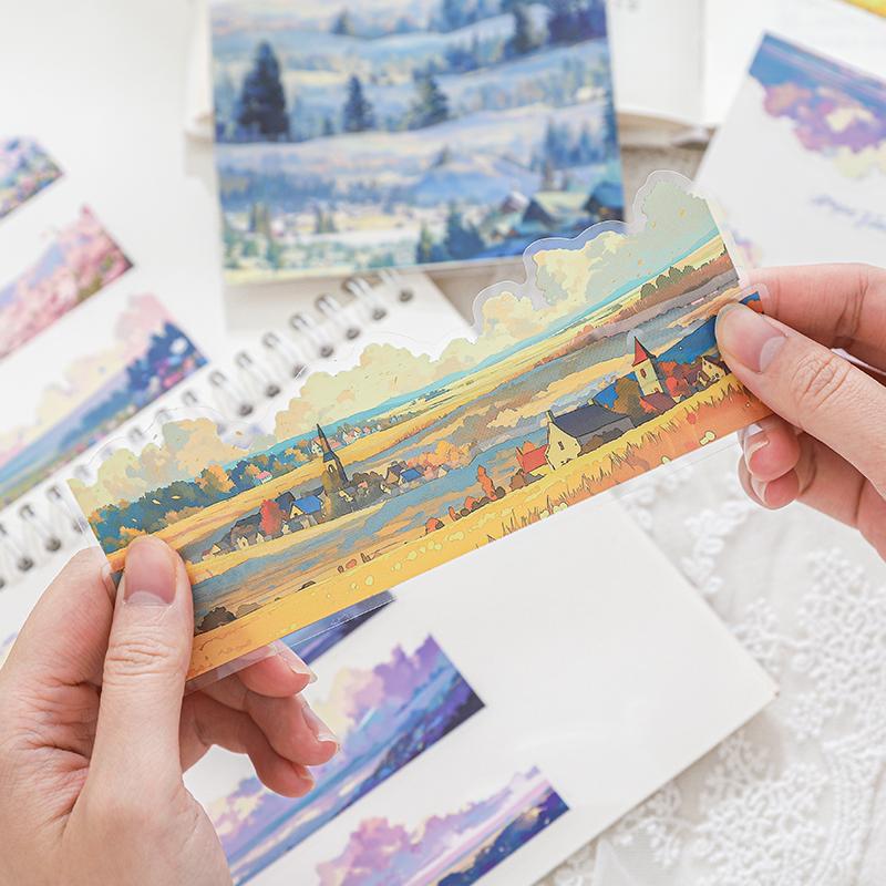 Journal GO 20pcs/lot Natural Scenery Stickers Beautiful Landscape Sticker Pack natural scenery Junk Journal DIY Scrapbooking